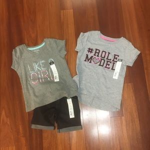 Okie Dokie little girl summer set 2